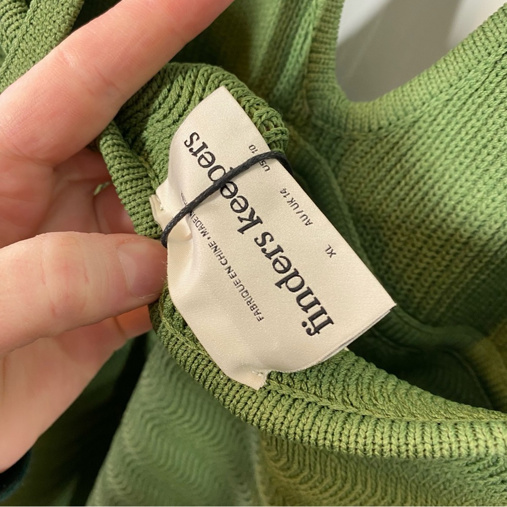 Revolve Finders Keepers Iggy Knit Long Maxi Dress Fern Green Size xl / 10 - Picture 7 of 11